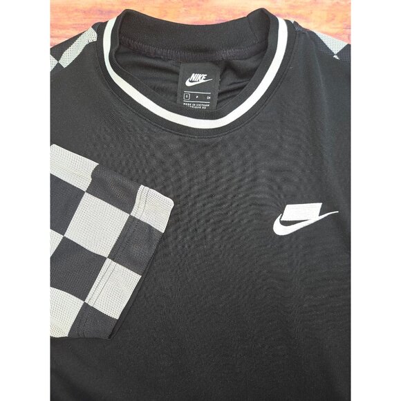 Nike Men's NSW Black Checkered Oversized T-Shirt Small - Picture 4 of 9
